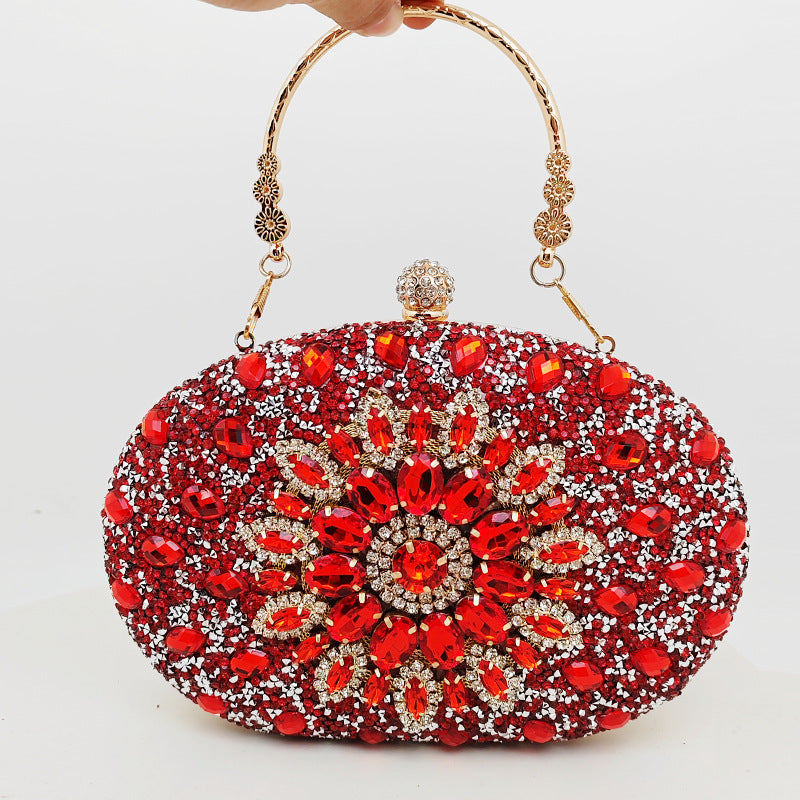 Wholesale Diamond Set Banquet Color Luxury Banquet Fashion Water Diamond Handbag